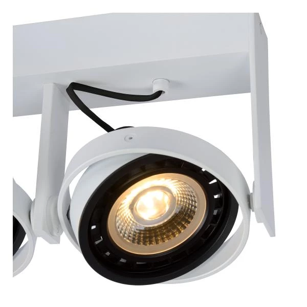 Lucide GRIFFON - Plafondspot - LED Dim to warm - GU10 (ES111) - 2x12W 2200K/3000K - Wit - detail 1